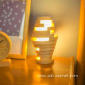 Twisting Light Wooden Decorative Table Lamp